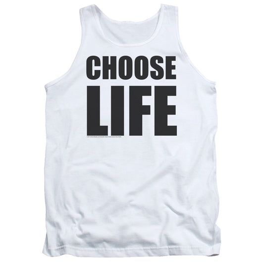 Wham! Choose Life Mens Tank Top Shirt White