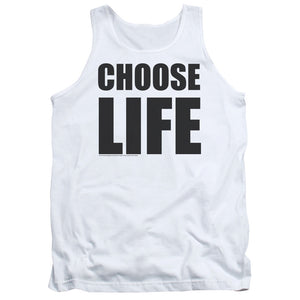 Wham! Choose Life Mens Tank Top Shirt White