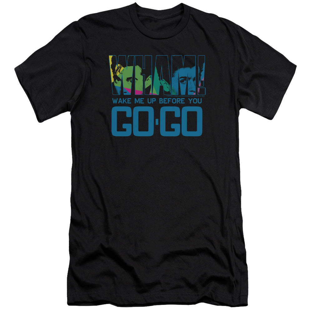 Wham! Wake Me Up Before You Go Go Slim Fit Mens T Shirt Black