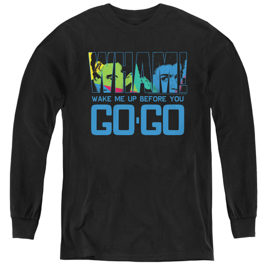 Wham! Wake Me Up Before You Go Go Long Sleeve Kids Youth T Shirt Black