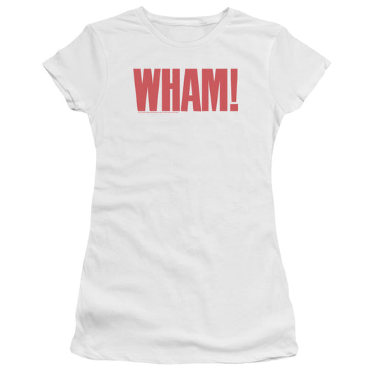 Wham! Logo Junior Sheer Cap Sleeve Womens T Shirt White