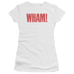 Wham! Logo Junior Sheer Cap Sleeve Womens T Shirt White