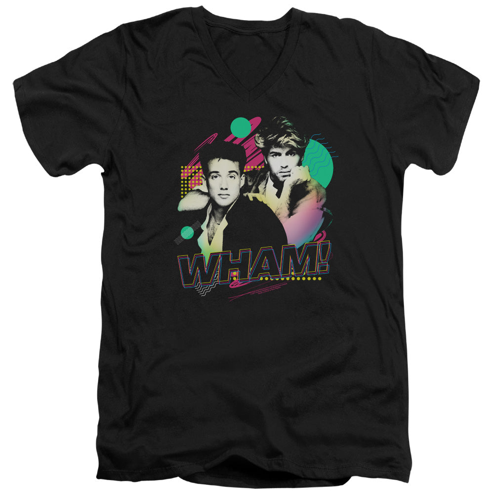 Wham! The Edge Of Heaven Mens Slim Fit V-Neck T Shirt Black