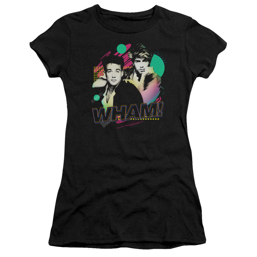 Wham! The Edge Of Heaven Junior Sheer Cap Sleeve Womens T Shirt Black