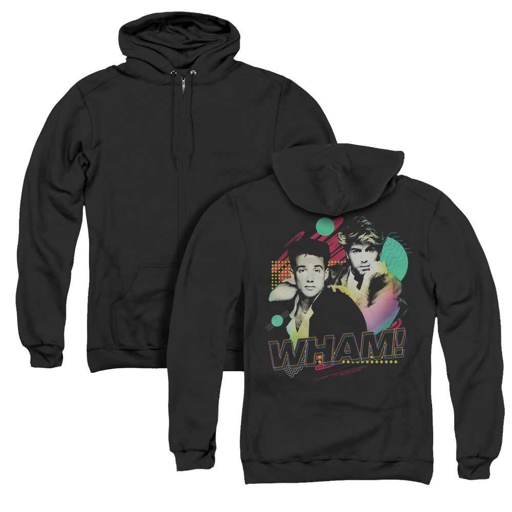 Wham! The Edge Of Heaven Back Print Zipper Mens Hoodie Black