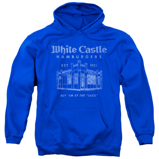 White Castle By The Sack Mens Hoodie Royal Blue