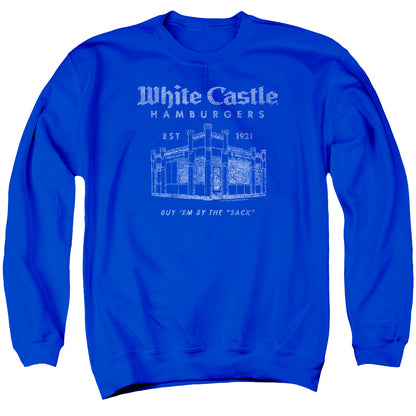 White Castle By The Sack Mens Crewneck Sweatshirt Royal Blue