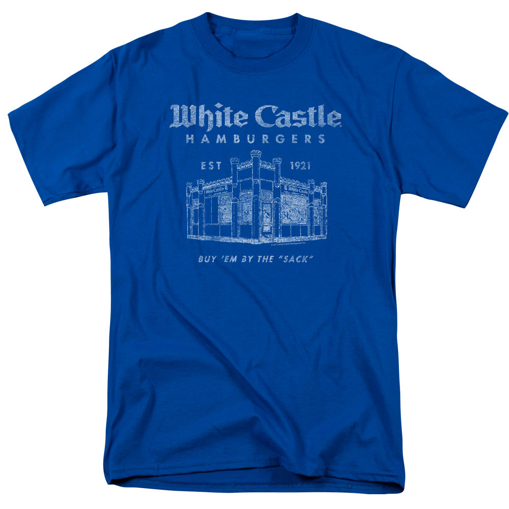 White Castle By The Sack Mens T Shirt Royal Blue