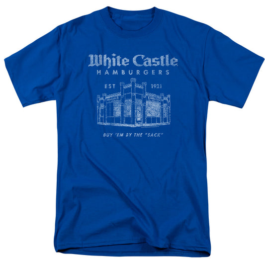 White Castle By The Sack Mens T Shirt Royal Blue