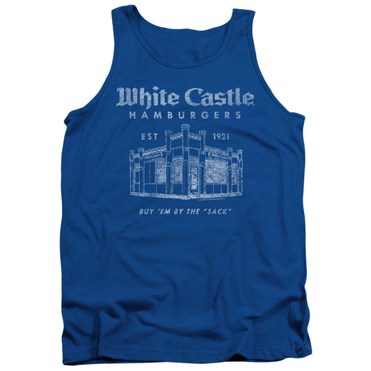 White Castle By The Sack Mens Tank Top Shirt Royal Blue