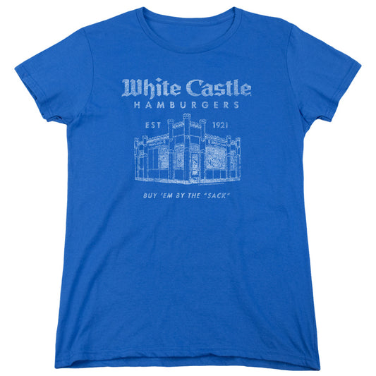 White Castle By The Sack Womens T Shirt Royal Blue