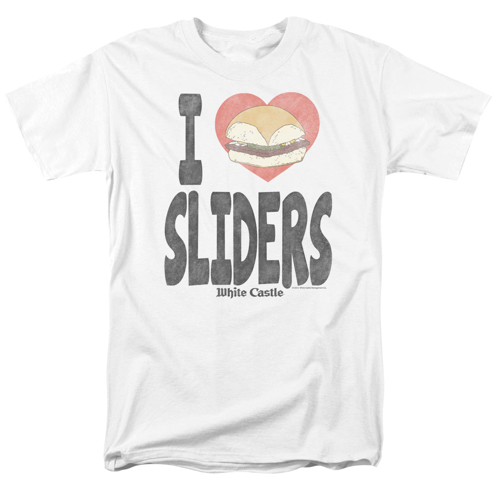 White Castle I Heart Sliders Mens T Shirt White