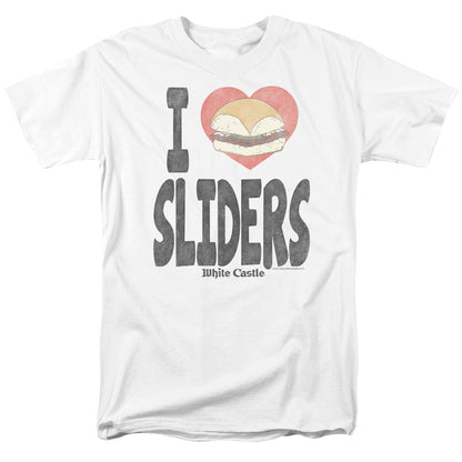 White Castle I Heart Sliders Mens T Shirt White Officially Licensed