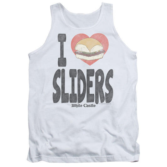 White Castle I Heart Sliders Mens Tank Top Shirt White