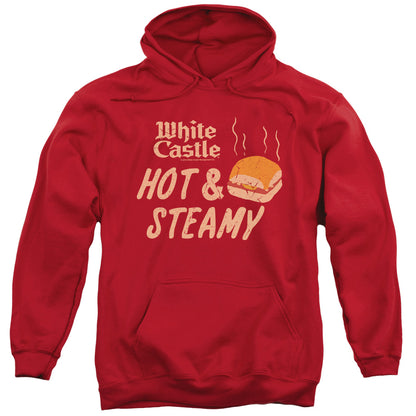 White Castle Hot &Amp; Steamy Mens Hoodie Red