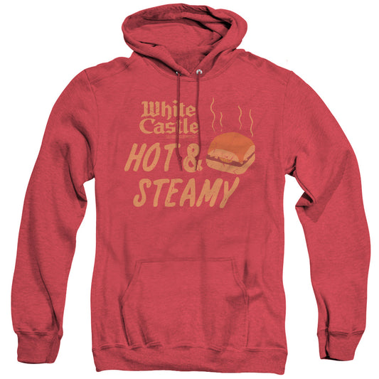 White Castle Hot & Steamy Mens Heather Hoodie Red