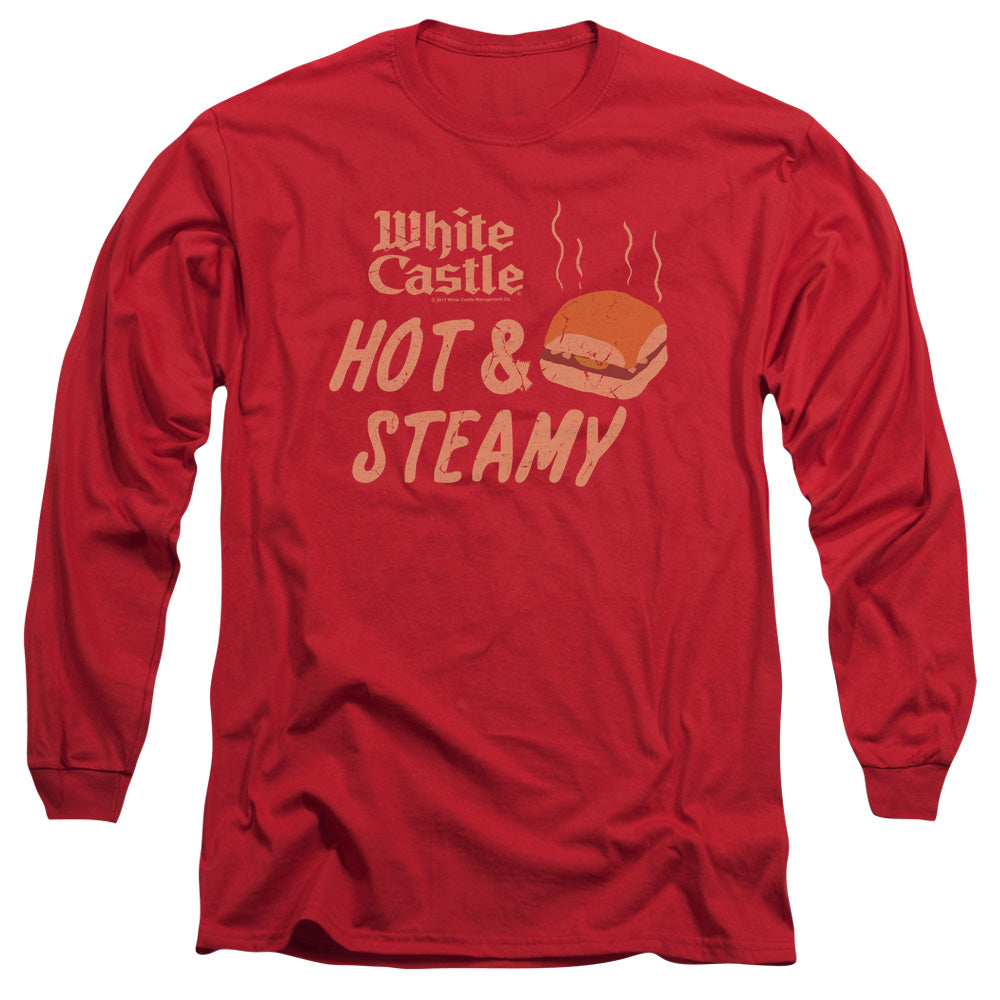 White Castle Hot & Steamy Mens Long Sleeve Shirt Red