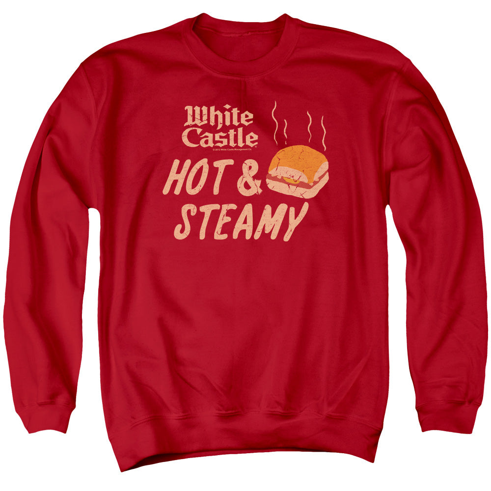 White Castle Hot &Amp; Steamy Mens Crewneck Sweatshirt Red