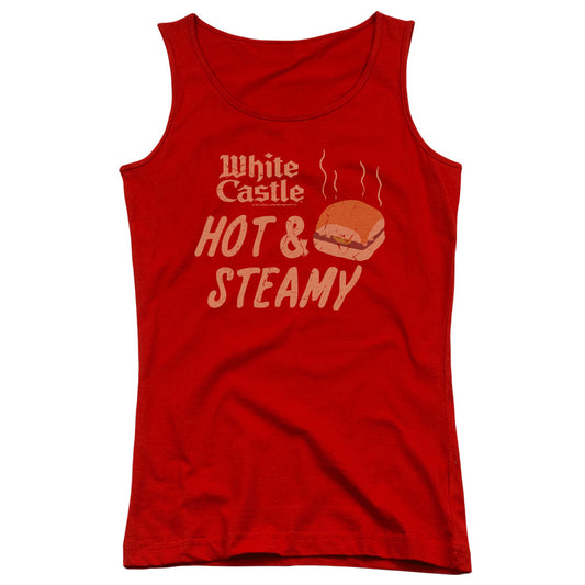 White Castle Hot & Steamy Womens Tank Top Shirt Red