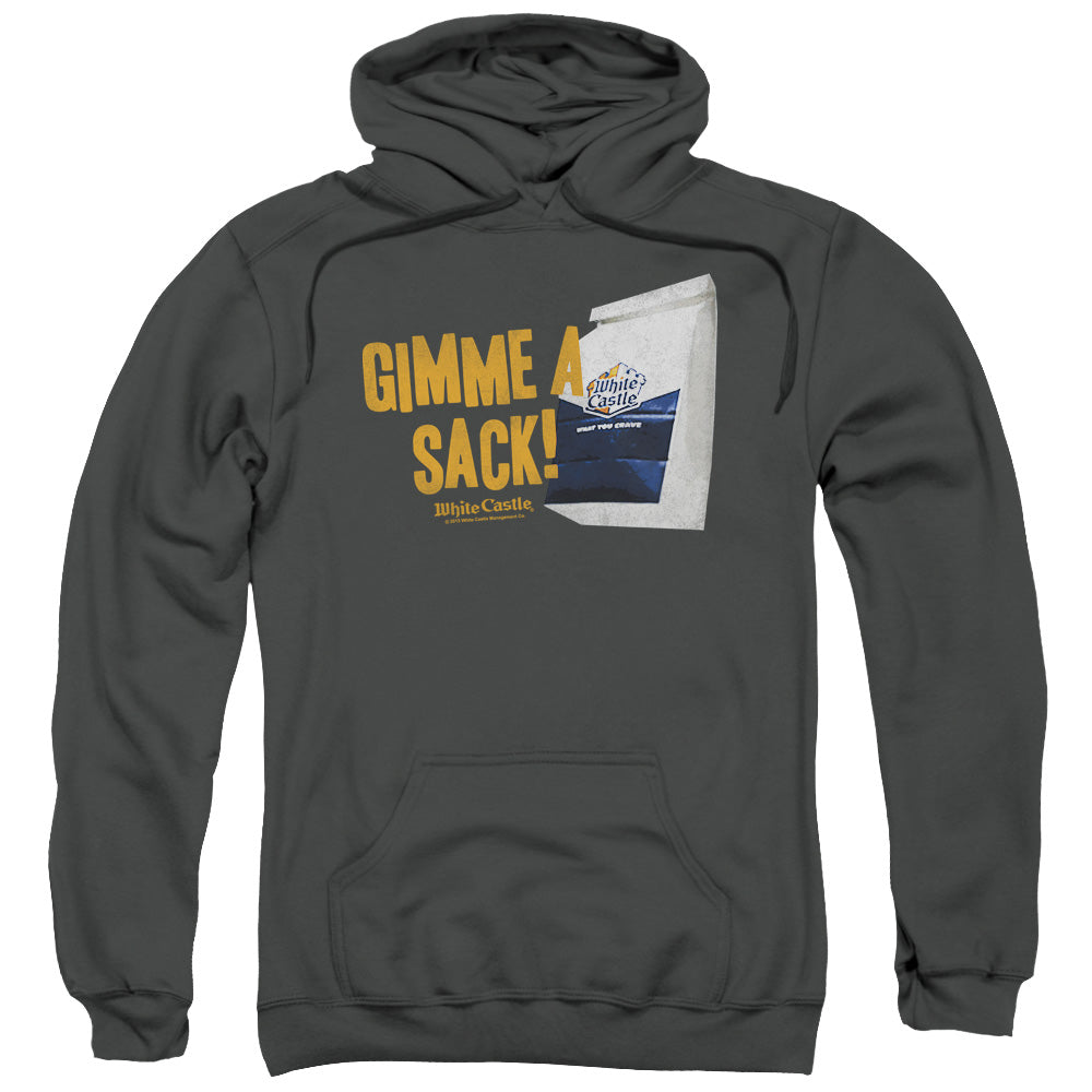 White Castle Gimmie A Sack Mens Hoodie Charcoal