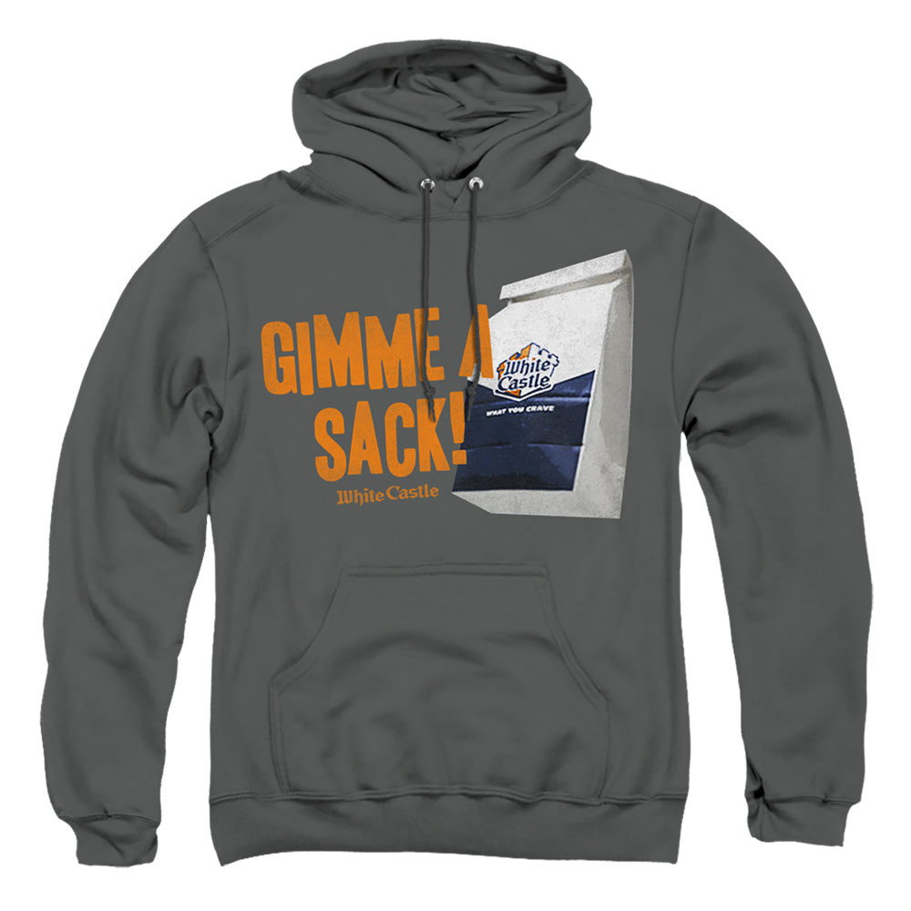 White Castle Gimmie A Sack Mens Hoodie Charcoal