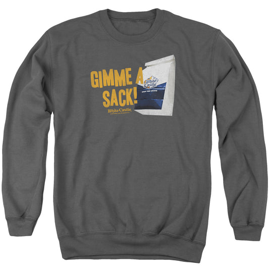 White Castle Gimmie A Sack Mens Crewneck Sweatshirt Charcoal