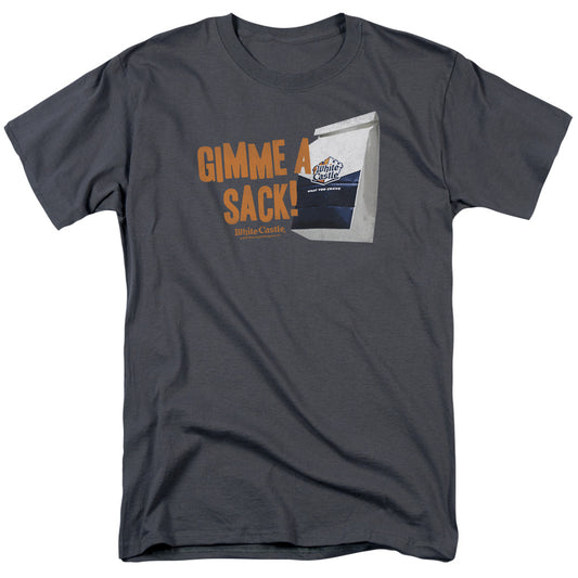 White Castle Gimmie A Sack Mens T Shirt Charcoal