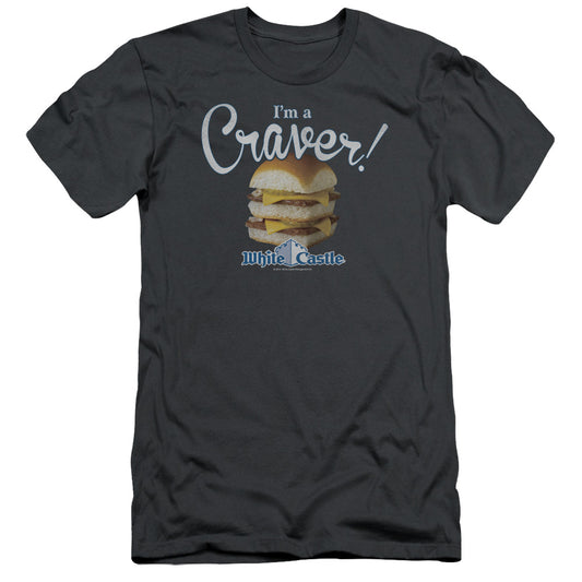 White Castle Craver Slim Fit Mens T Shirt Charcoal