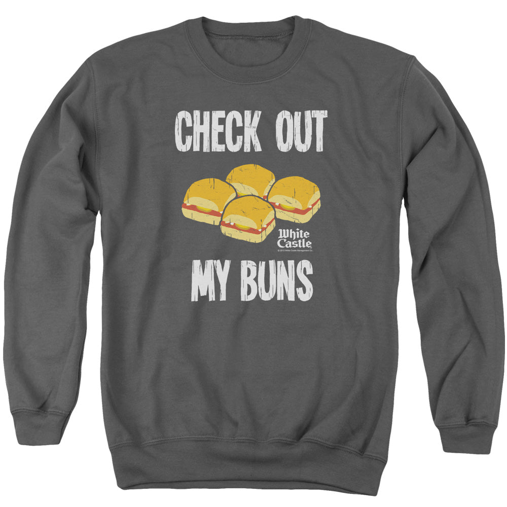 White Castle My Buns Mens Crewneck Sweatshirt Charcoal