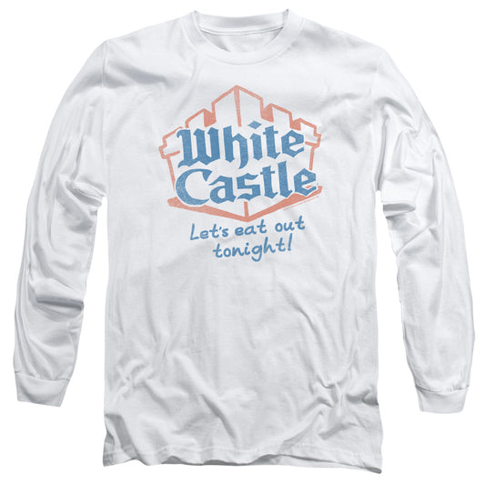 White Castle Lets Eatmens Long Sleeve Shirt White