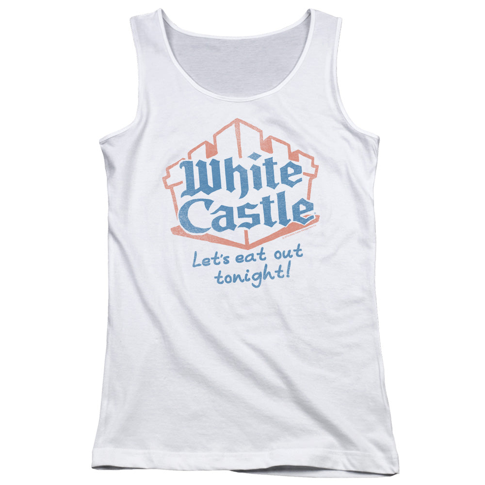 White Castle Lets Eat Womens Tank Top Shirt White