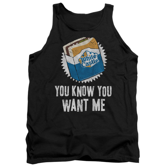 White Castle Want Me Mens Tank Top Shirt Black