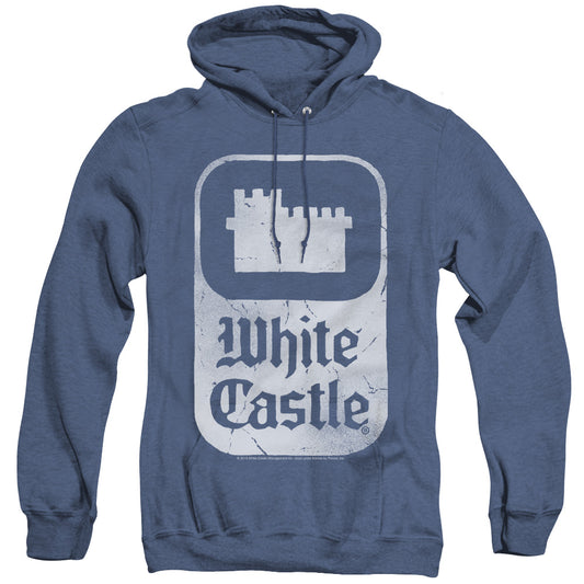 White Castle Classic Logo Heather Mens Hoodie Royal Blue