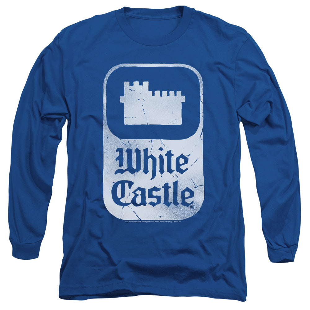 White Castle Classic Logo Mens Long Sleeve Shirt Royal Blue