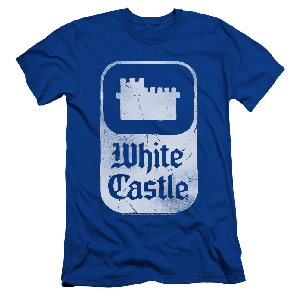 White Castle Classic Logo Slim Fit Mens T Shirt Royal Blue