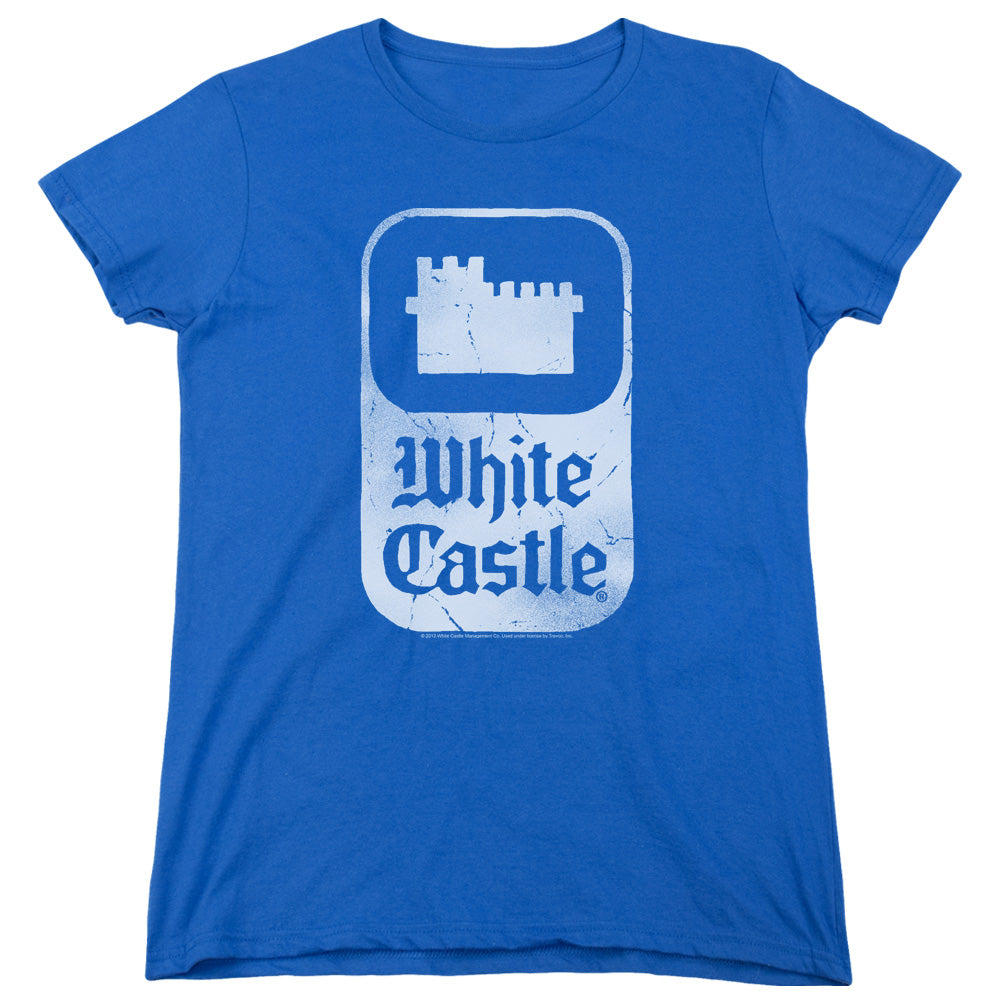 White Castle Classic Logo Womens T Shirt Royal Blue