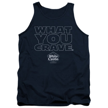 White Castle Craving Mens Tank Top Shirt Navy