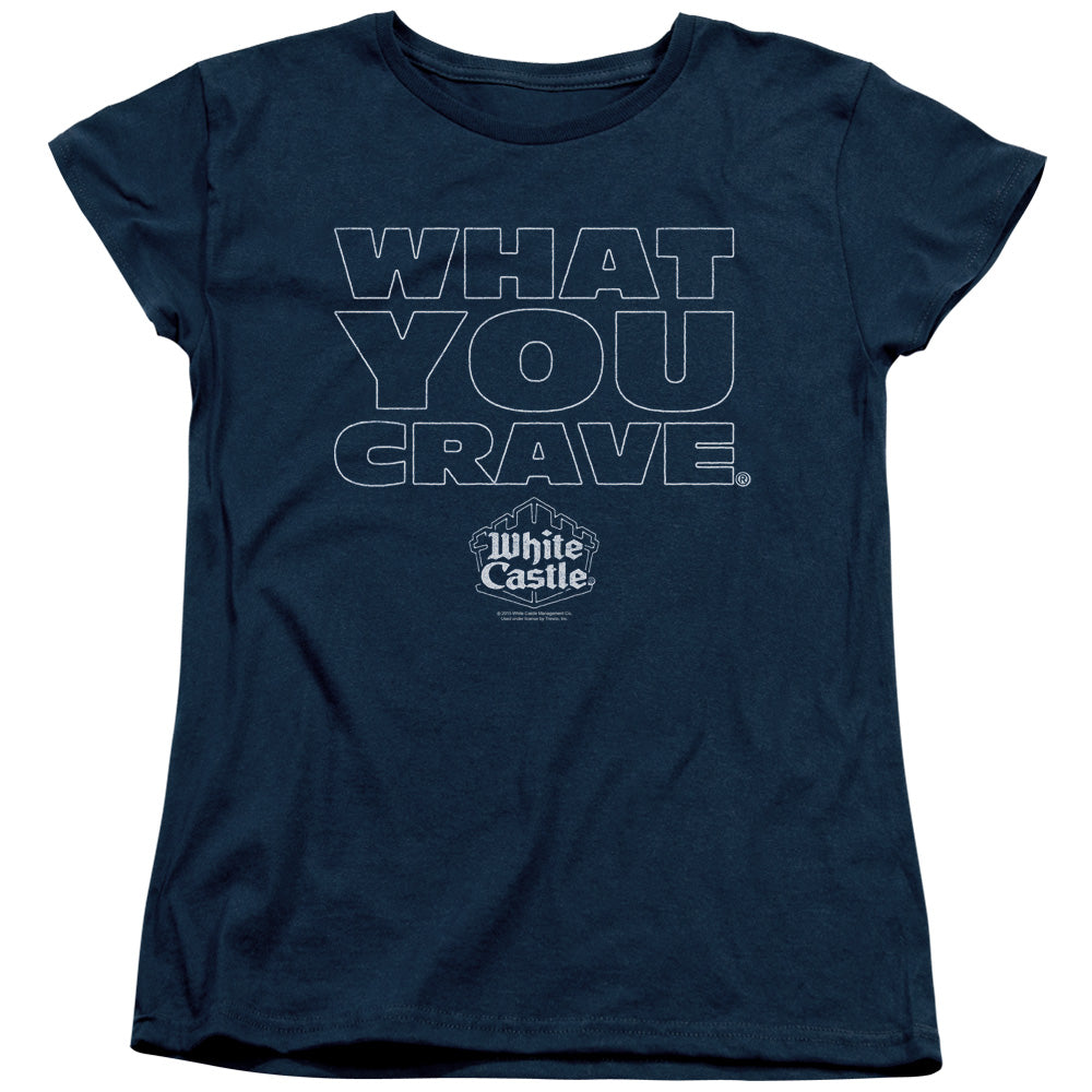 White Castle Craving Womens T Shirt Navy