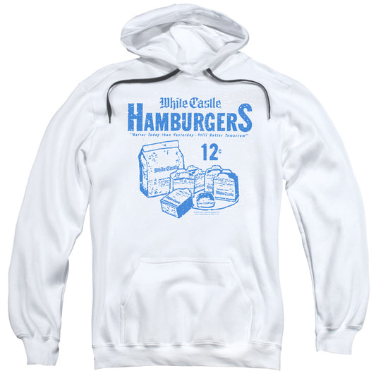 White Castle 12 Cents Mens Hoodie White