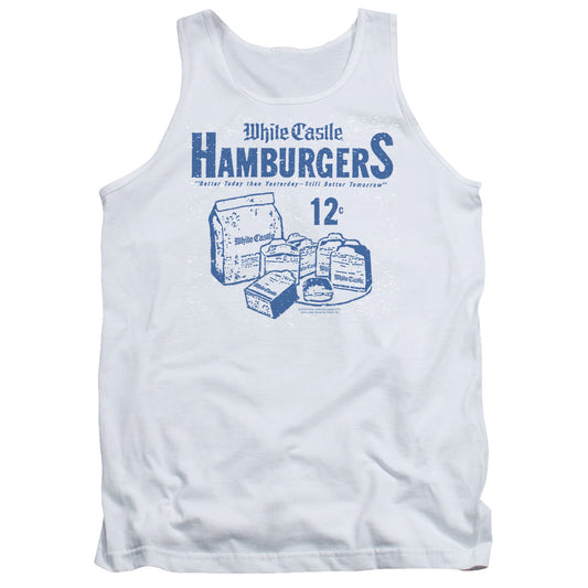 White Castle 12 Cents Mens Tank Top Shirt White