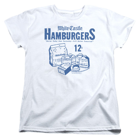 White Castle 12 Cents Womens T Shirt White