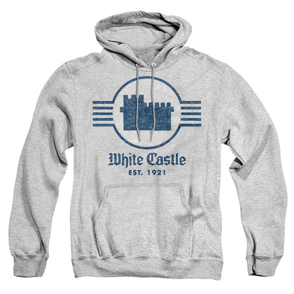 White Castle Emblem Mens Hoodie Athletic Heather