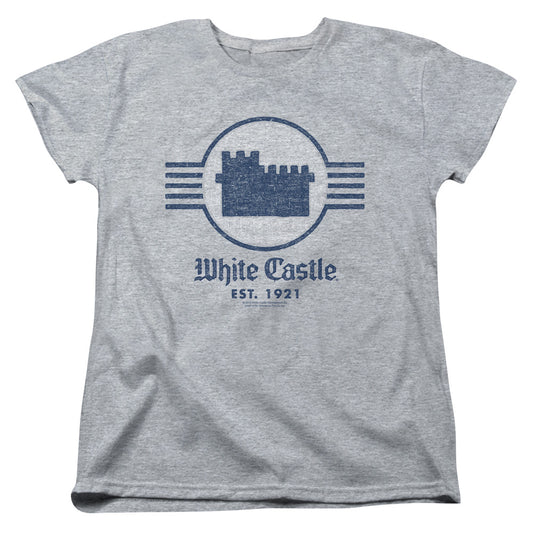 White Castle Emblem Womens T Shirt Athletic Heather