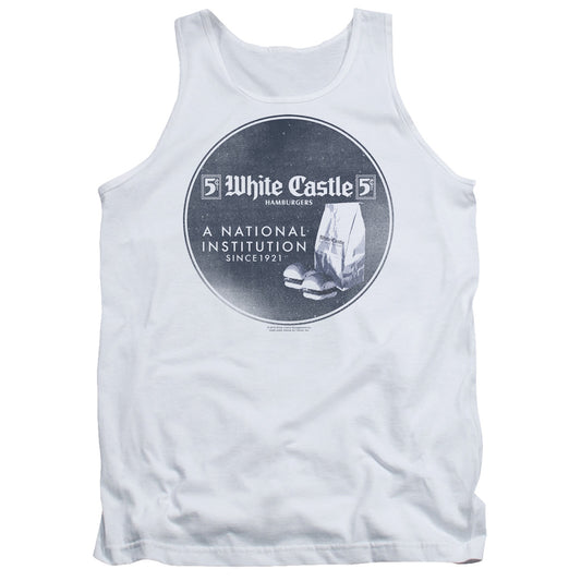 White Castle National Institution Mens Tank Top Shirt White