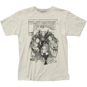 Wolverine Comic Sketch Mens T Shirt Vintage White