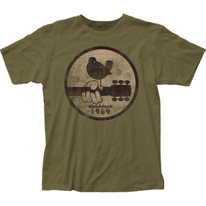Woodstock 1969 Mens T Shirt Military Green