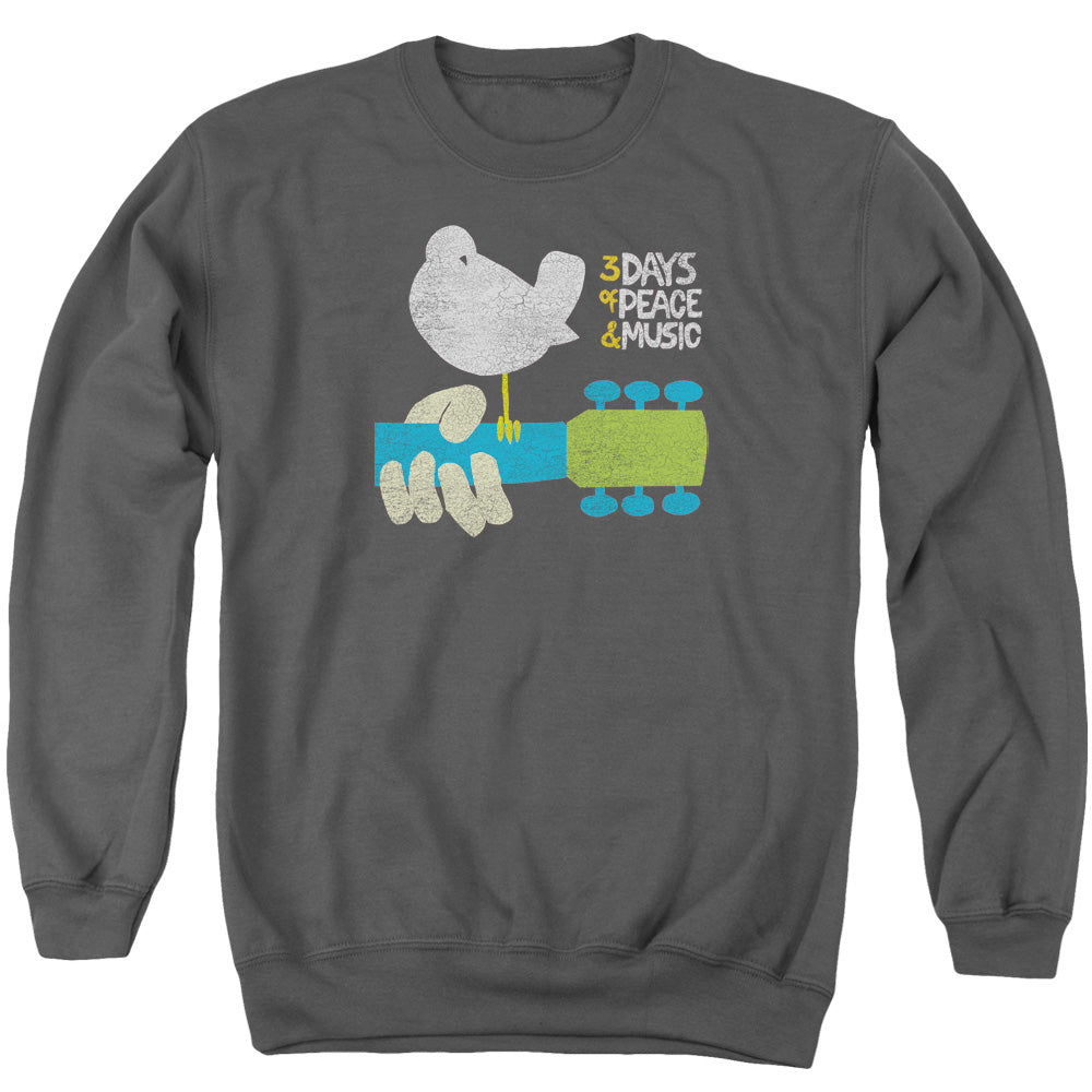 Woodstock Perched Mens Crewneck Sweatshirt Charcoal