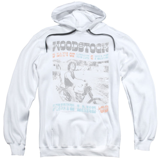 Woodstock Rider Mens Hoodie White