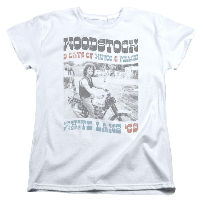 Woodstock Rider Womens T Shirt White