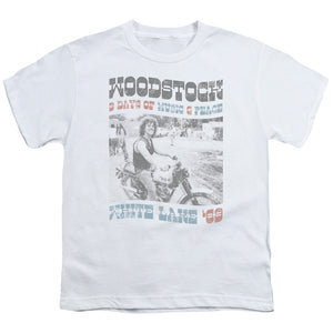 Woodstock Rider Kids Youth T Shirt White
